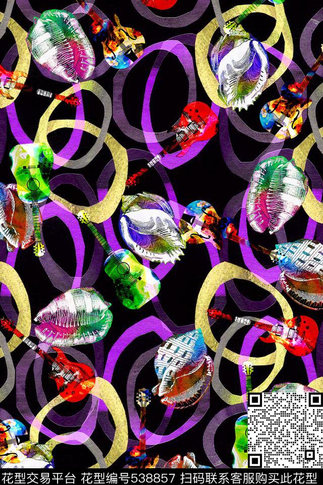 暗纹半身裙华亿平台贝壳数码印花华亿平台下载（图片编号: 538857） - 瓦栏（Walan）