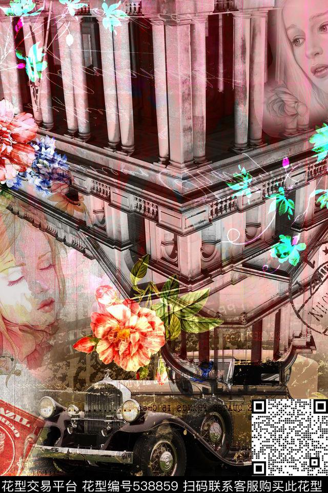 T恤衬衫创意服装面料数码印花华亿平台下载（图片编号: 538859） - 瓦栏（Walan）