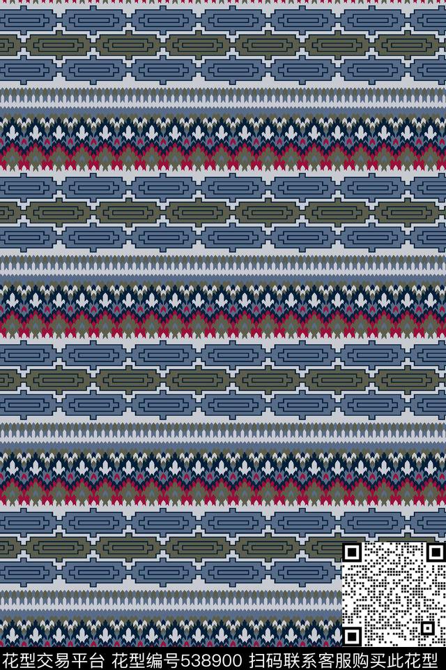 抽象几何横条纹理传统印花华亿平台下载（图片编号: 538900） - 瓦栏（Walan）