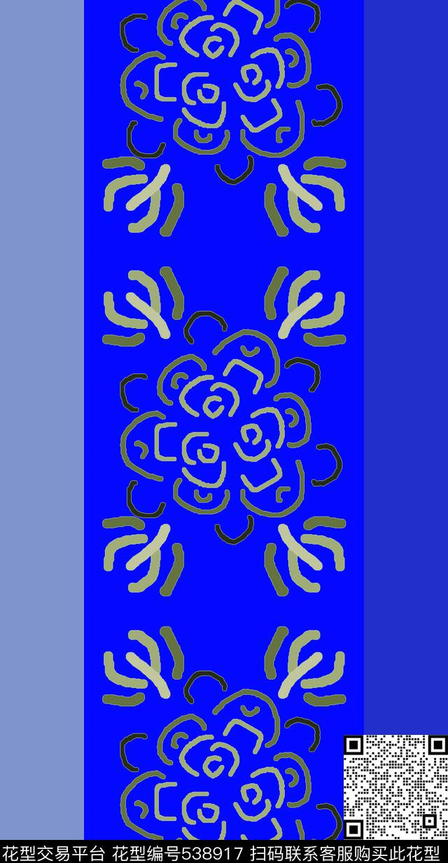 手绘涂鸦图案民族手绘花卉数码印花华亿平台下载（图片编号: 538917） - 瓦栏（Walan）