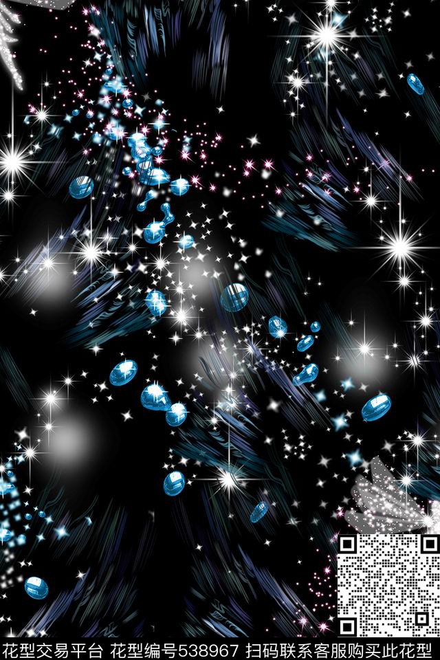 流行时尚天使星星数码印花华亿平台下载（图片编号: 538967） - 瓦栏（Walan）