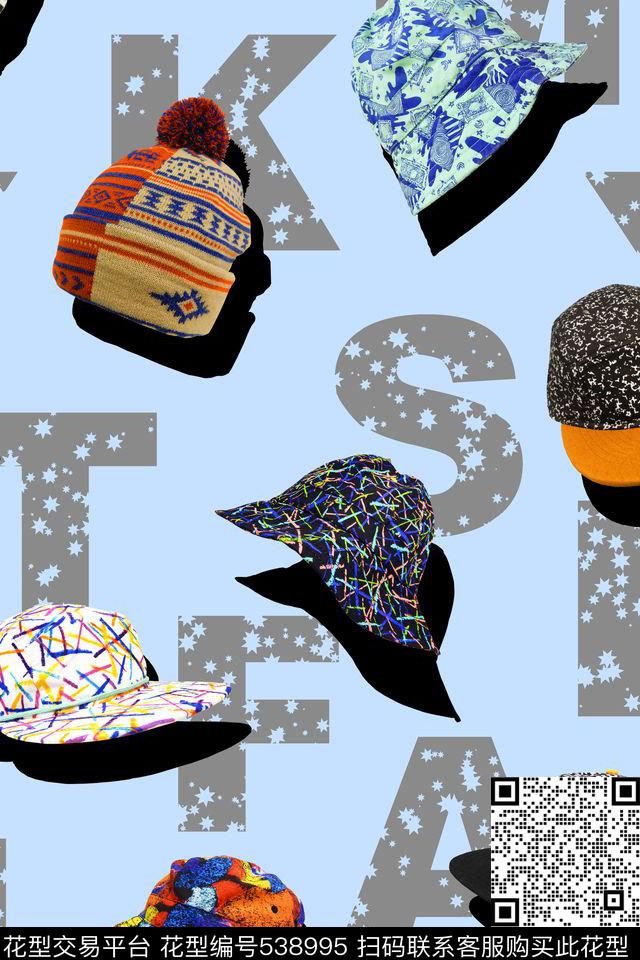 纯色底帽子字母数码印花华亿平台下载（图片编号: 538995） - 瓦栏（Walan）