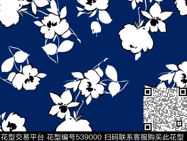 简单花卉花朵花卉传统印花华亿平台下载（图片编号: 539000） - 瓦栏（Walan）