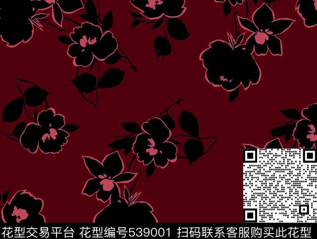 简单花卉花朵花卉传统印花华亿平台下载（图片编号: 539001） - 瓦栏（Walan）