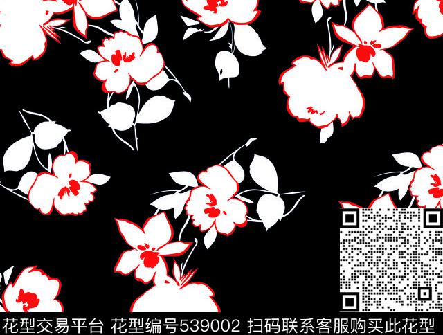 简单花卉花朵花卉传统印花华亿平台下载（图片编号: 539002） - 瓦栏（Walan）