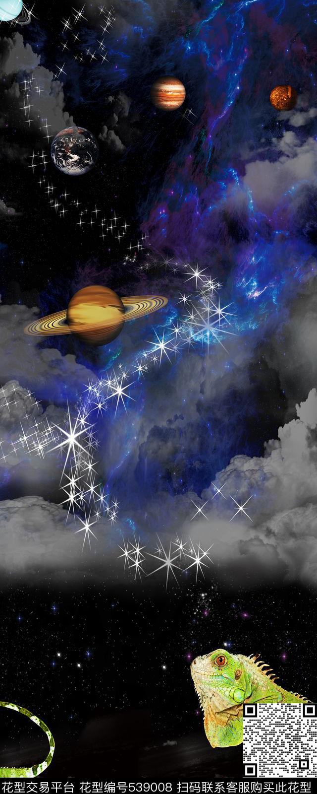 定位花宇宙变色龙数码印花华亿平台下载（图片编号: 539008） - 瓦栏（Walan）