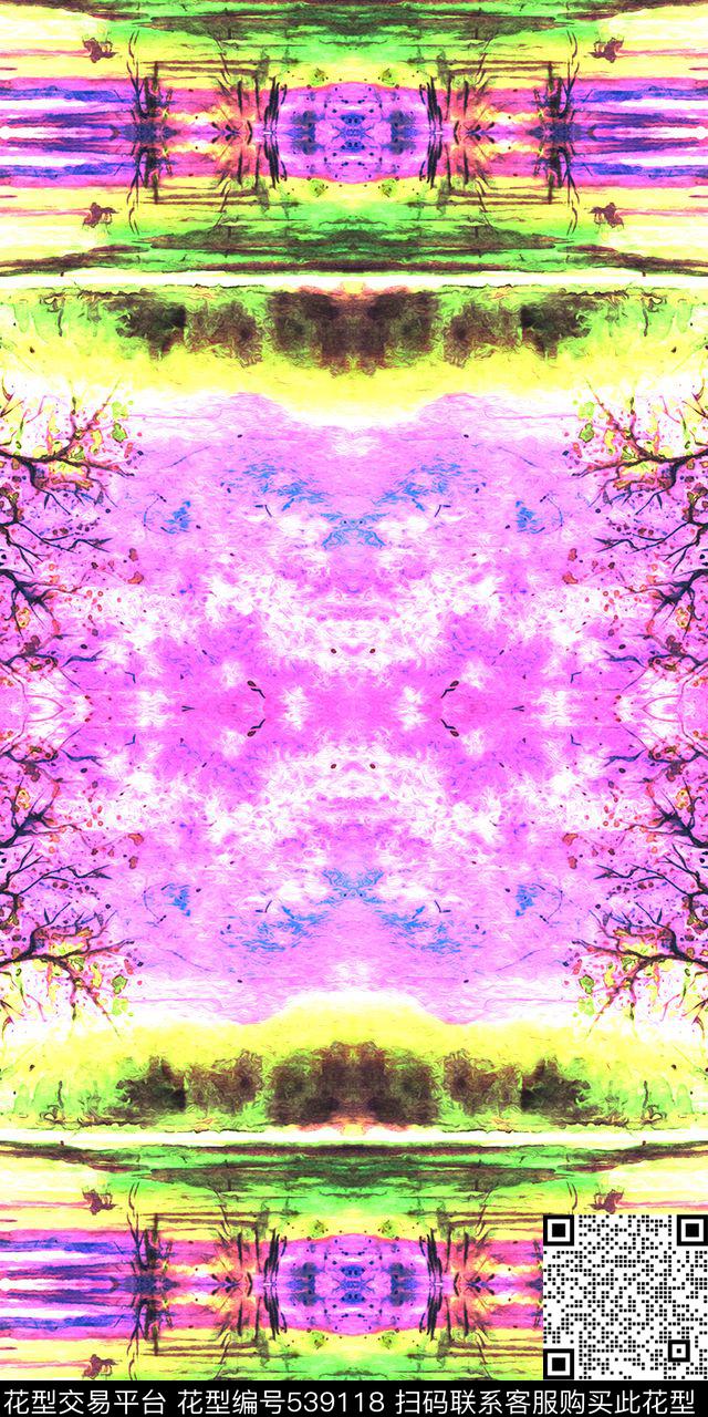 时尚油画风景卫衣外套大衣包包数码印花华亿平台下载（图片编号: 539118） - 瓦栏（Walan）