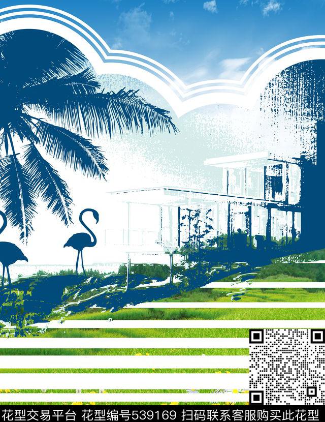 抽象景物叶子传统印花华亿平台下载（图片编号: 539169） - 瓦栏（Walan）