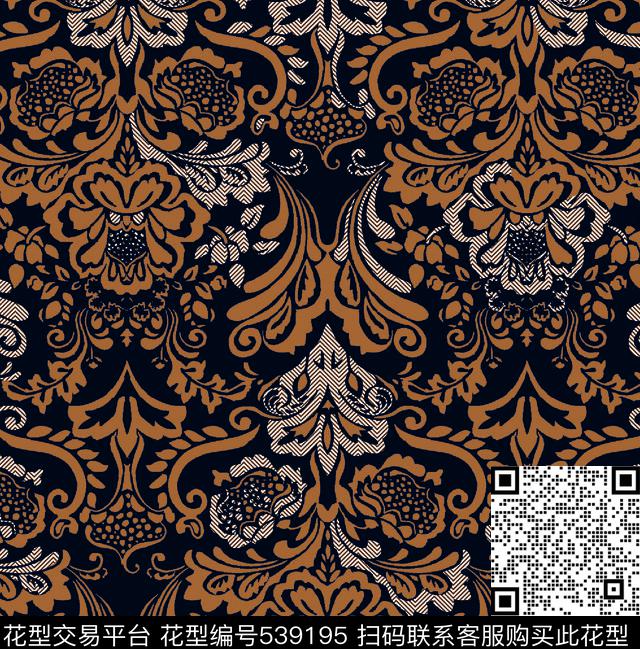 精美复古花纹花纹花纹花卉传统印花华亿平台下载（图片编号: 539195） - 瓦栏（Walan）