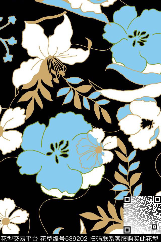 花卉男装女装传统印花华亿平台下载（图片编号: 539202） - 瓦栏（Walan）