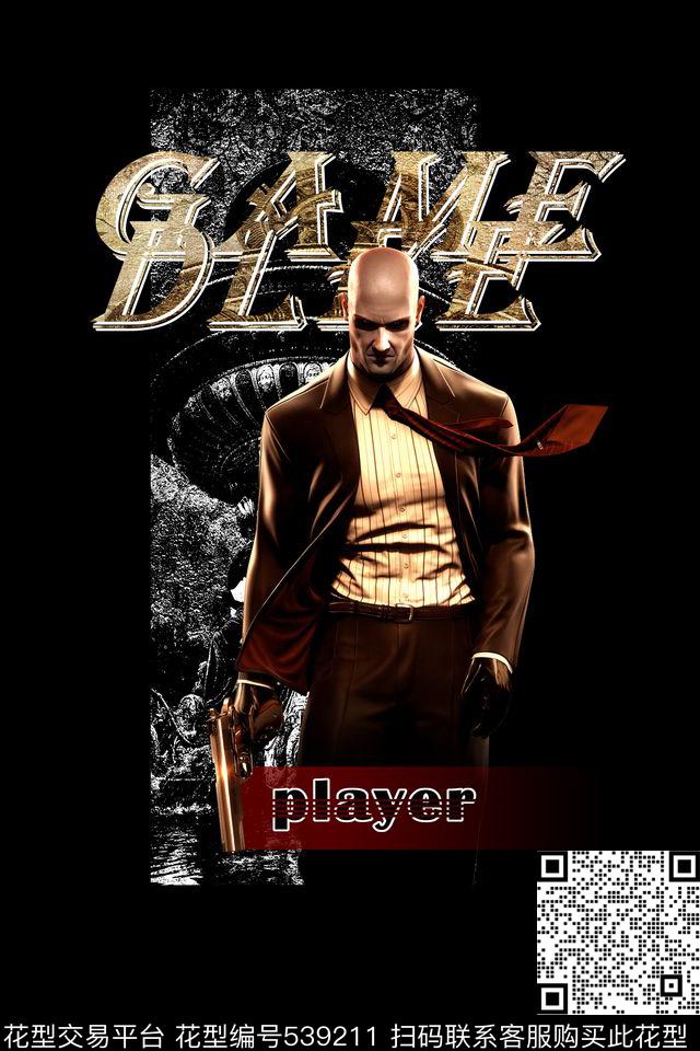 潮流时尚男装定位游戏人物数码印花华亿平台下载（图片编号: 539211） - 瓦栏（Walan）