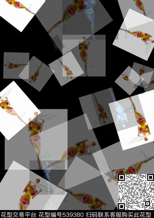 抽象人物数码印花华亿平台下载（图片编号: 539380） - 瓦栏（Walan）