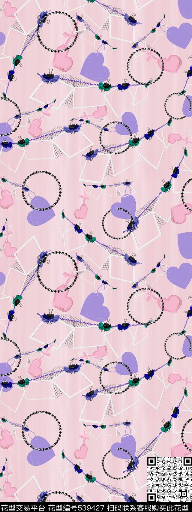 爱心圆圈几何传统印花华亿平台下载（图片编号: 539427） - 瓦栏（Walan）