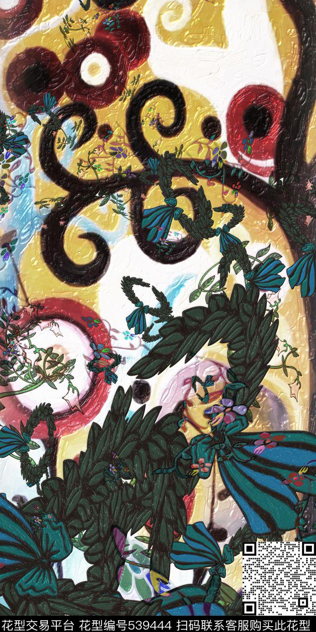 复古风民族风风景数码印花华亿平台下载（图片编号: 539444） - 瓦栏（Walan）