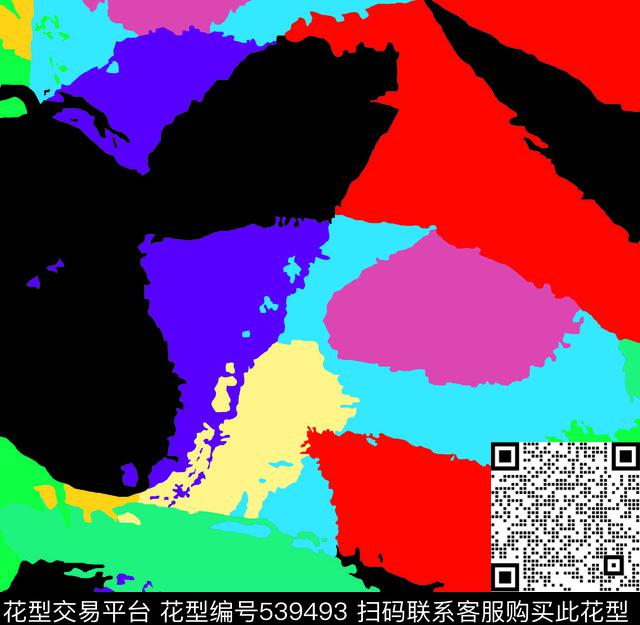 拼贴几何色块拼贴几何传统印花华亿平台下载（图片编号: 539493） - 瓦栏（Walan）