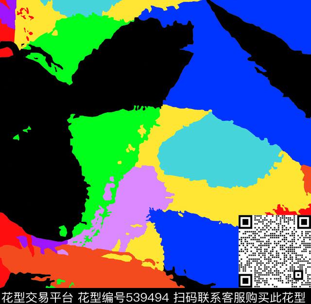 拼贴几何色块拼贴几何传统印花华亿平台下载（图片编号: 539494） - 瓦栏（Walan）