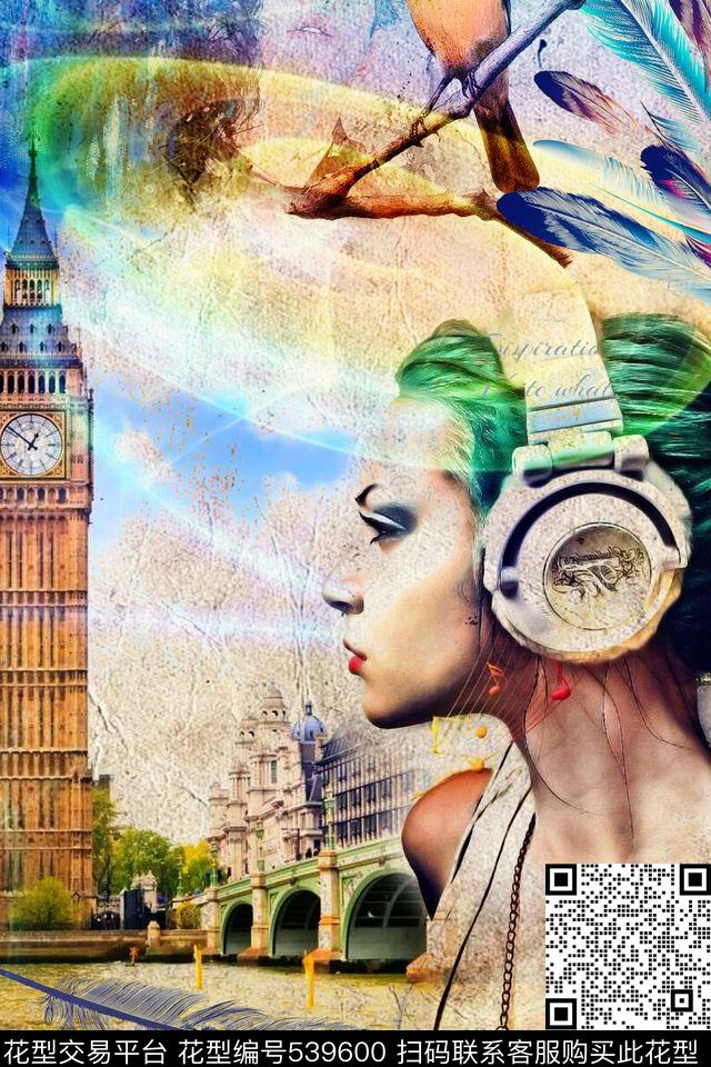 创意服装面料创意图案设计欧式建筑数码印花华亿平台下载（图片编号: 539600） - 瓦栏（Walan）