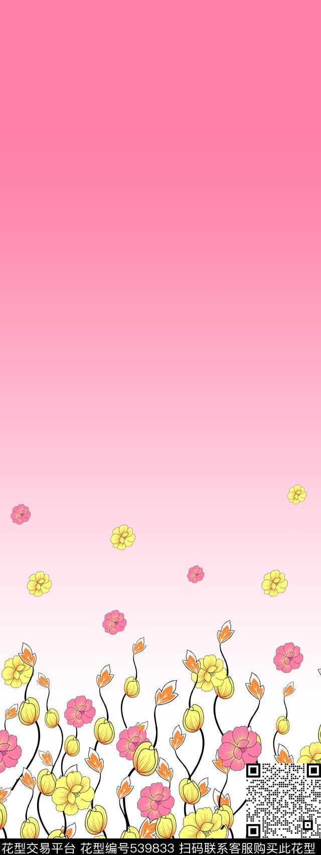 定位花卉传统印花华亿平台下载（图片编号: 539833） - 瓦栏（Walan）