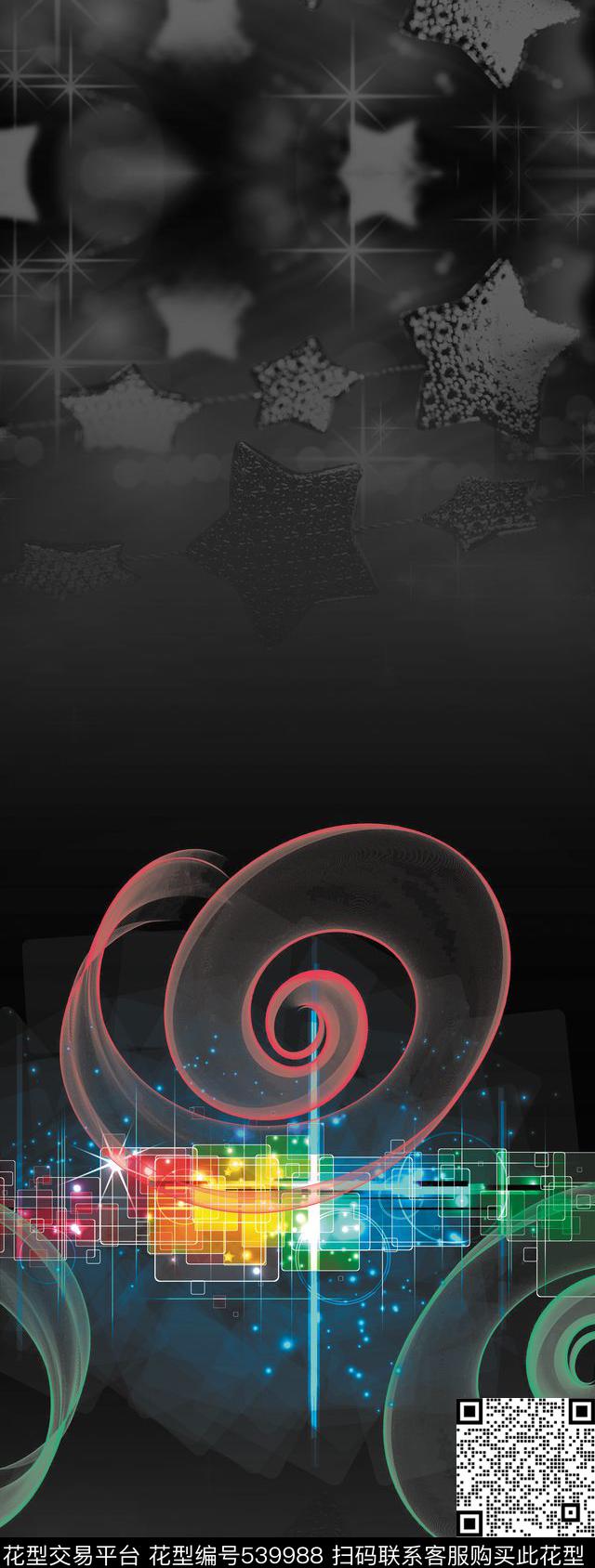 设计艺术气息个性时尚数码印花华亿平台下载（图片编号: 539988） - 瓦栏（Walan）