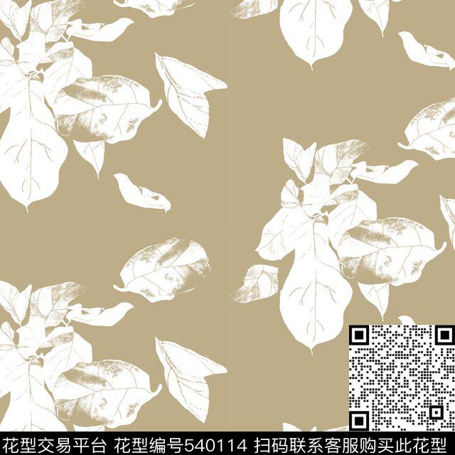 清新秋天树叶传统印花华亿平台下载（图片编号: 540114） - 瓦栏（Walan）