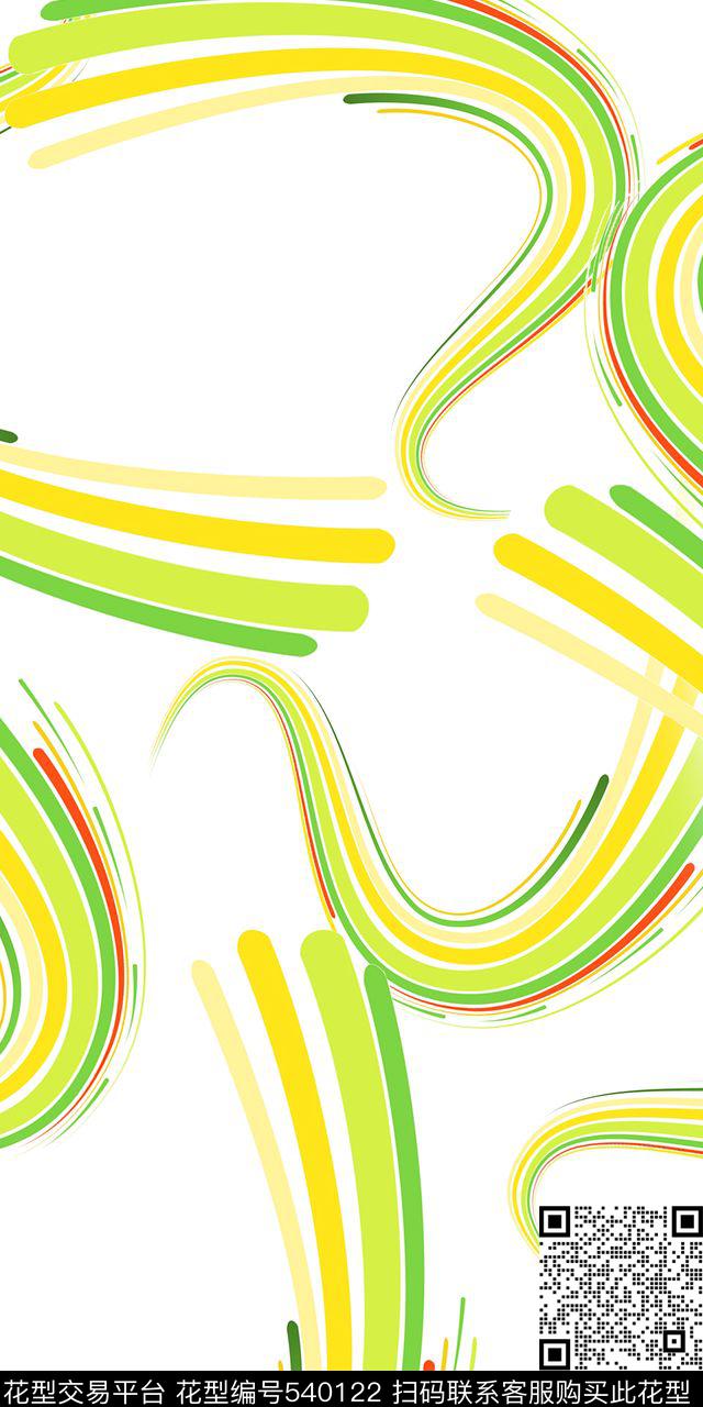 时尚线彩色传统印花华亿平台下载（图片编号: 540122） - 瓦栏（Walan）