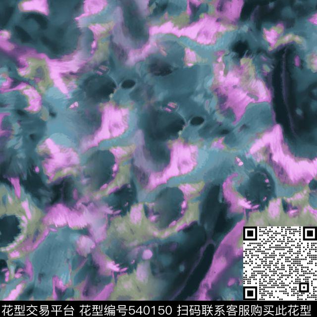 抽象几何云纹数码印花华亿平台下载（图片编号: 540150） - 瓦栏（Walan）