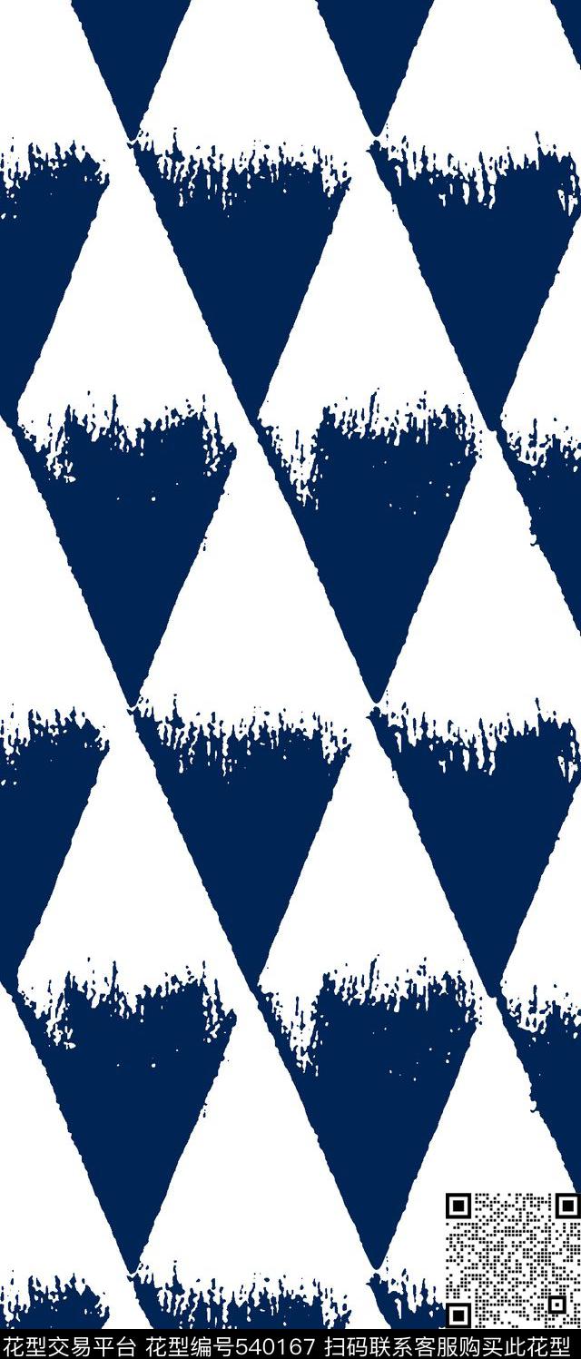 几何三角格纹传统印花华亿平台下载（图片编号: 540167） - 瓦栏（Walan）