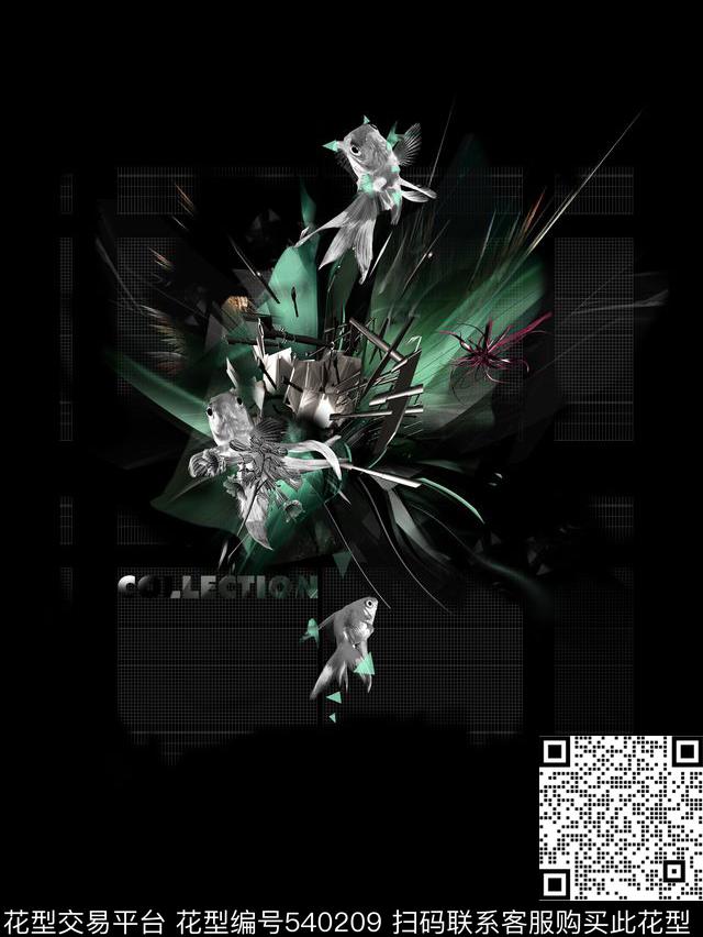 时尚爆炸破裂数码印花华亿平台下载（图片编号: 540209） - 瓦栏（Walan）