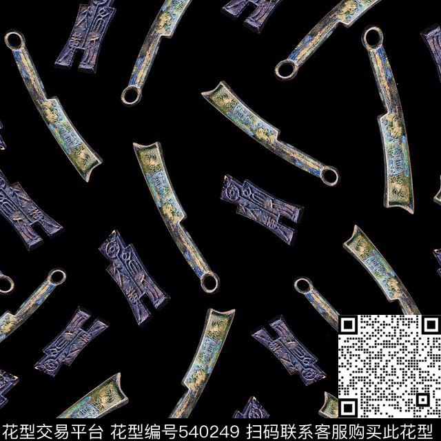 潮流货币简约数码印花华亿平台下载（图片编号: 540249） - 瓦栏（Walan）
