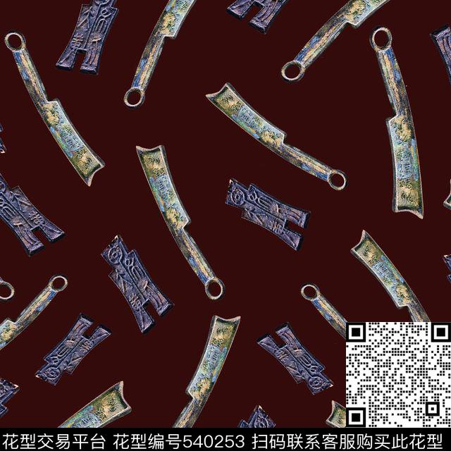 潮流货币简约数码印花华亿平台下载（图片编号: 540253） - 瓦栏（Walan）