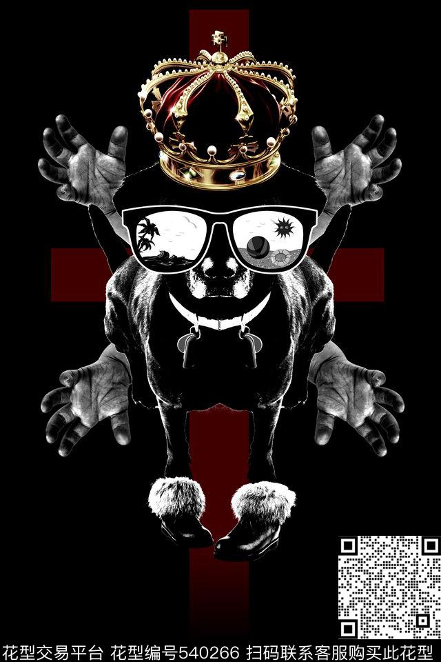 动物狗眼镜搞怪男装定位数码印花华亿平台下载（图片编号: 540266） - 瓦栏（Walan）