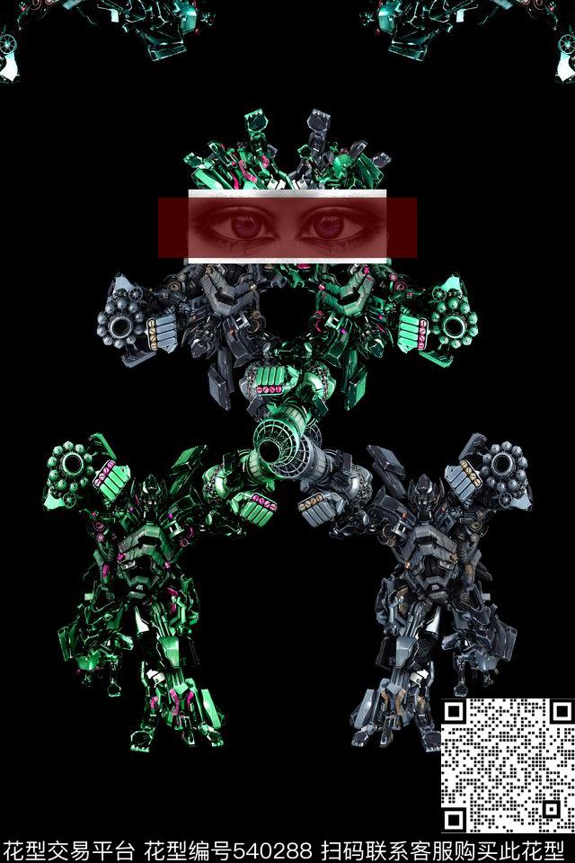 变形金刚眼睛搞怪男装定位数码印花华亿平台下载（图片编号: 540288） - 瓦栏（Walan）