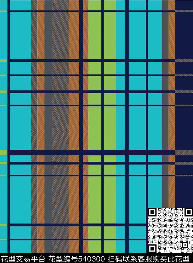 格子纹撞色商务男装传统印花华亿平台下载（图片编号: 540300） - 瓦栏（Walan）