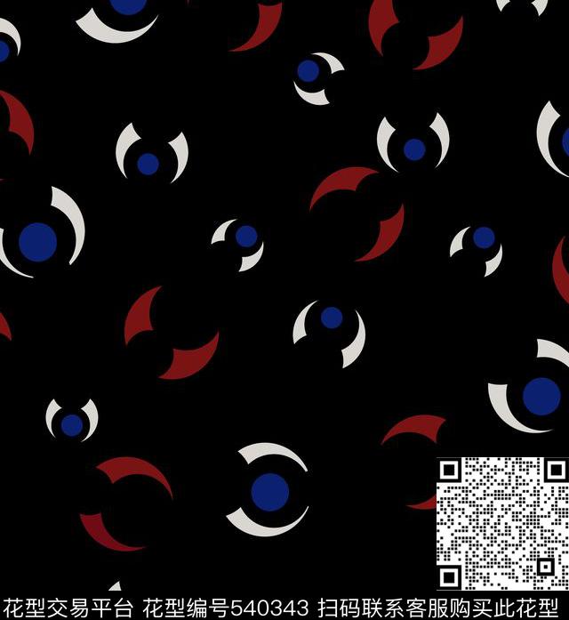 潮流抽象简约传统印花华亿平台下载（图片编号: 540343） - 瓦栏（Walan）