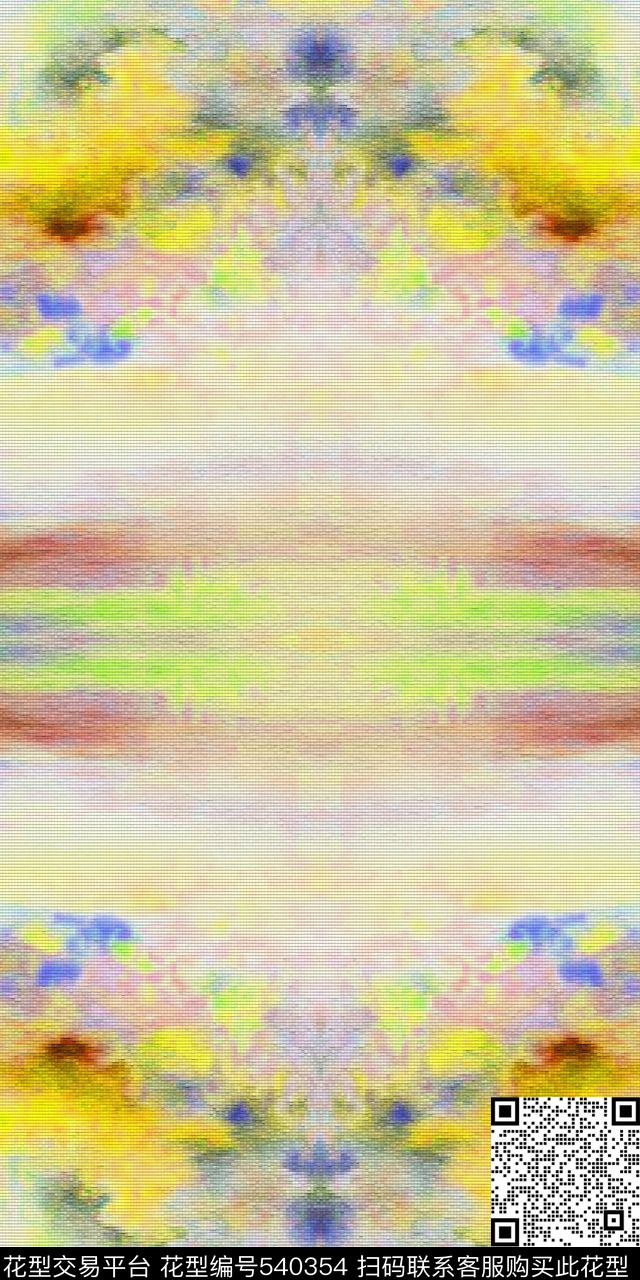 时尚云朵油画卫衣外套羽绒服包包数码印花华亿平台下载（图片编号: 540354） - 瓦栏（Walan）