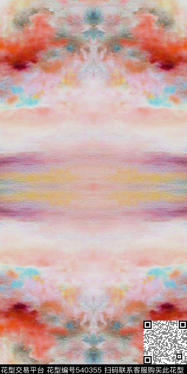 时尚云朵油画卫衣外套羽绒服包包数码印花华亿平台下载（图片编号: 540355） - 瓦栏（Walan）