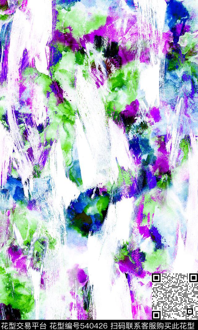 彩绘数码印花连衣裙数码印花华亿平台下载（图片编号: 540426） - 瓦栏（Walan）