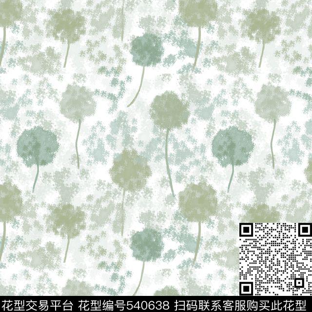 蒲公英田园植物传统印花华亿平台下载（图片编号: 540638） - 瓦栏（Walan）