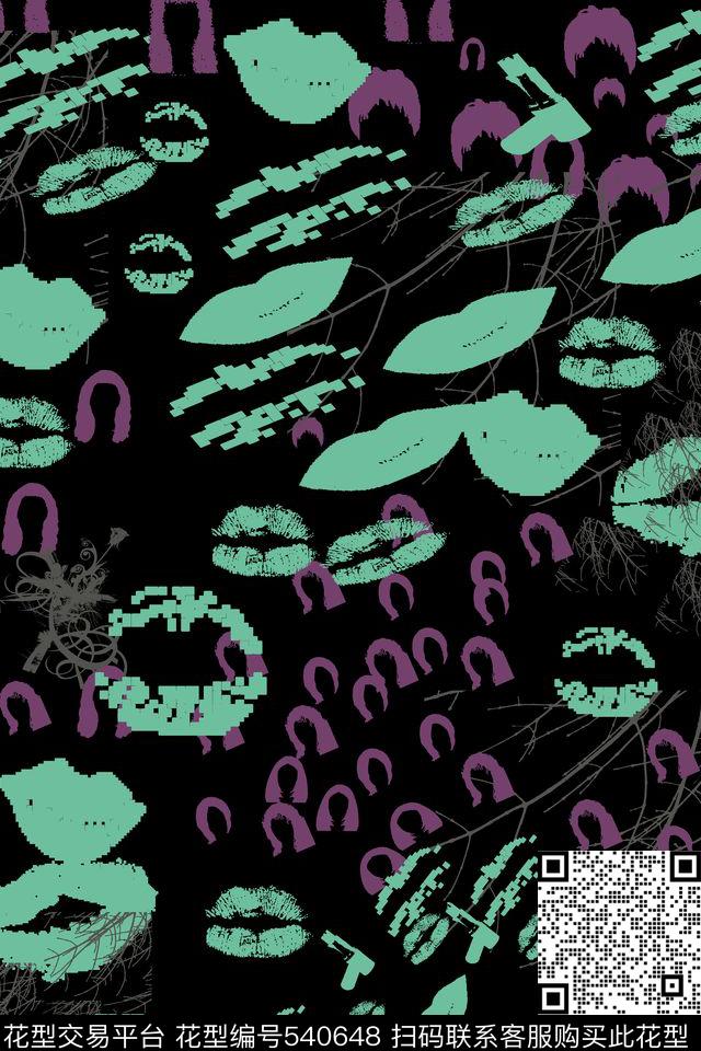 动物纹范思哲女装俏皮印花枯枝几何数码印花华亿平台下载（图片编号: 540648） - 瓦栏（Walan）