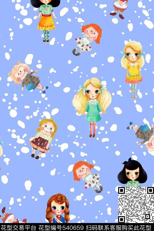 流行时尚卡通清新传统印花华亿平台下载（图片编号: 540659） - 瓦栏（Walan）