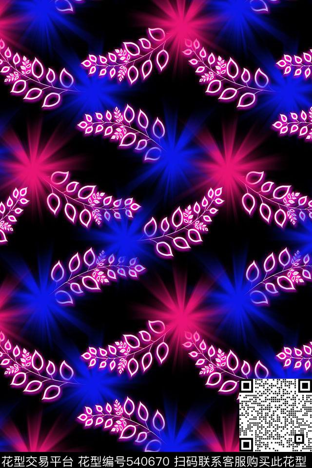 抽象创意光线树枝传统印花华亿平台下载（图片编号: 540670） - 瓦栏（Walan）