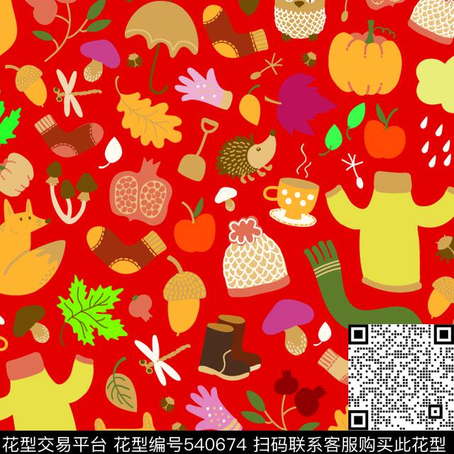 卡通水果雨具传统印花华亿平台下载（图片编号: 540674） - 瓦栏（Walan）