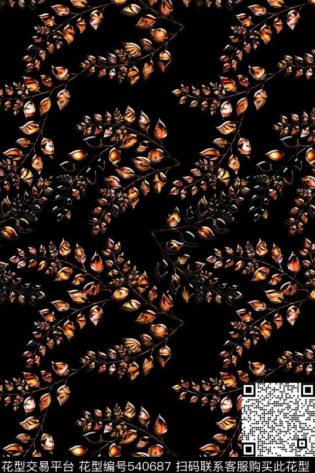 潮流创意高贵数码印花华亿平台下载（图片编号: 540687） - 瓦栏（Walan）