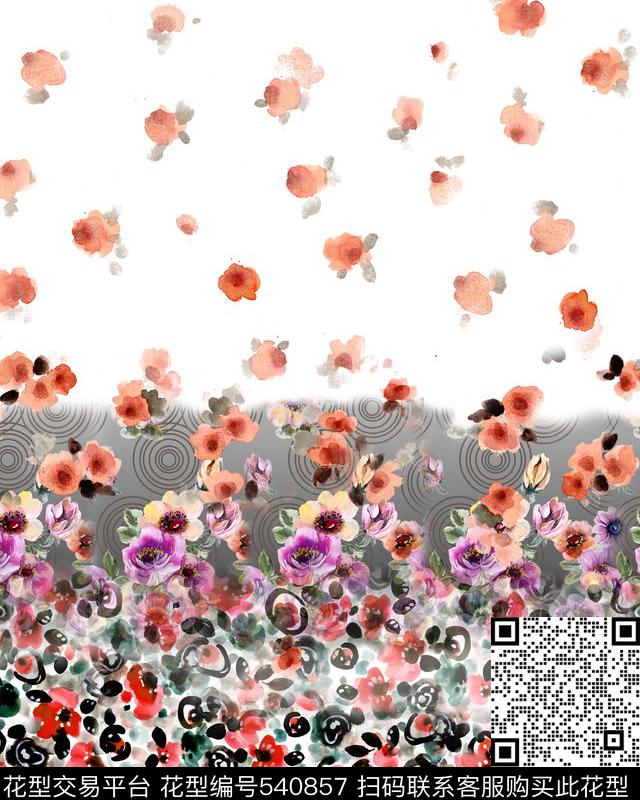 小碎花短装定位田园风格数码印花华亿平台下载（图片编号: 540857） - 瓦栏（Walan）