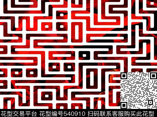 中国风民族风丝带数码印花华亿平台下载（图片编号: 540910） - 瓦栏（Walan）