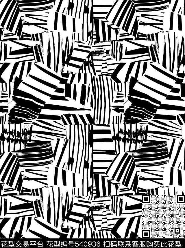 笔触插画衬衣传统印花华亿平台下载（图片编号: 540936） - 瓦栏（Walan）