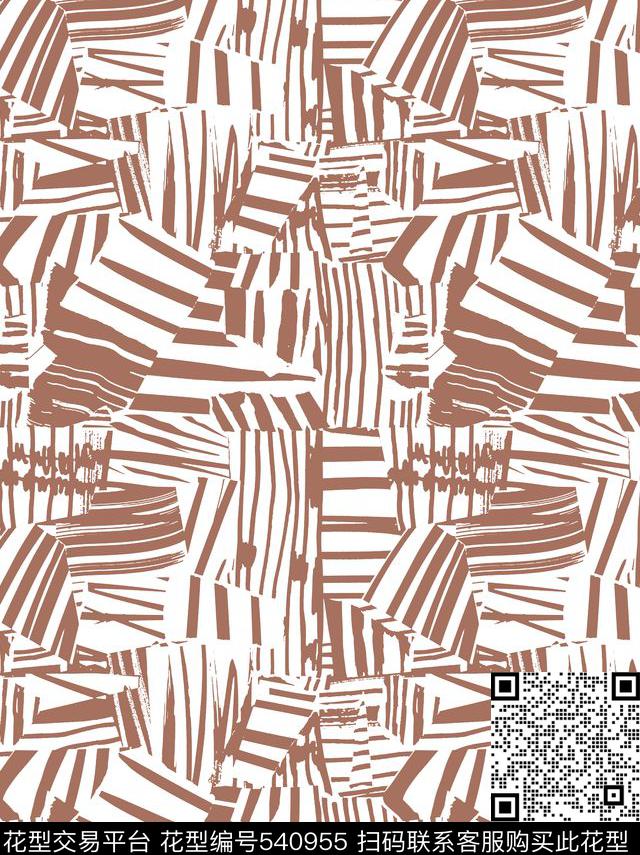 笔触插画衬衣传统印花华亿平台下载（图片编号: 540955） - 瓦栏（Walan）