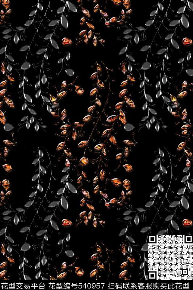 创意琥珀华丽数码印花华亿平台下载（图片编号: 540957） - 瓦栏（Walan）