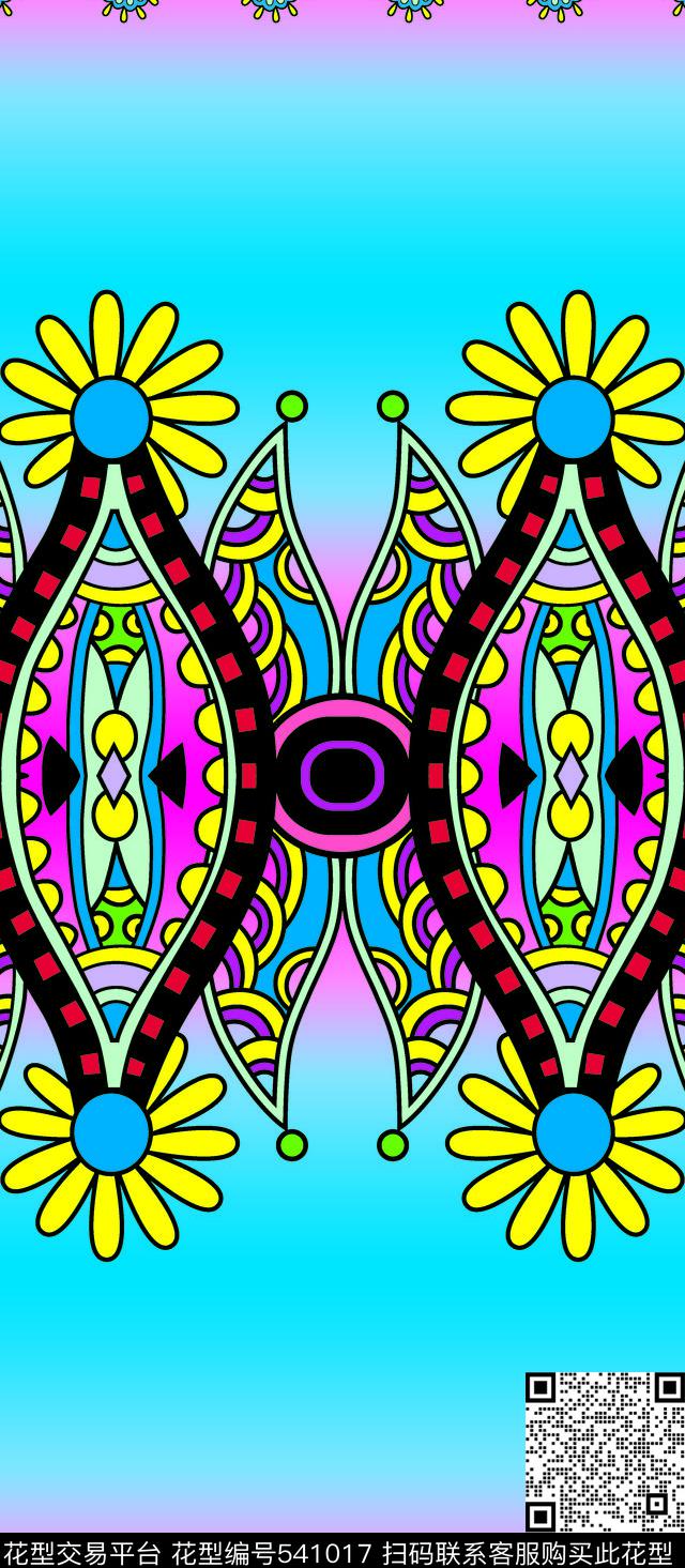 几何时尚抽象几何传统印花华亿平台下载（图片编号: 541017） - 瓦栏（Walan）