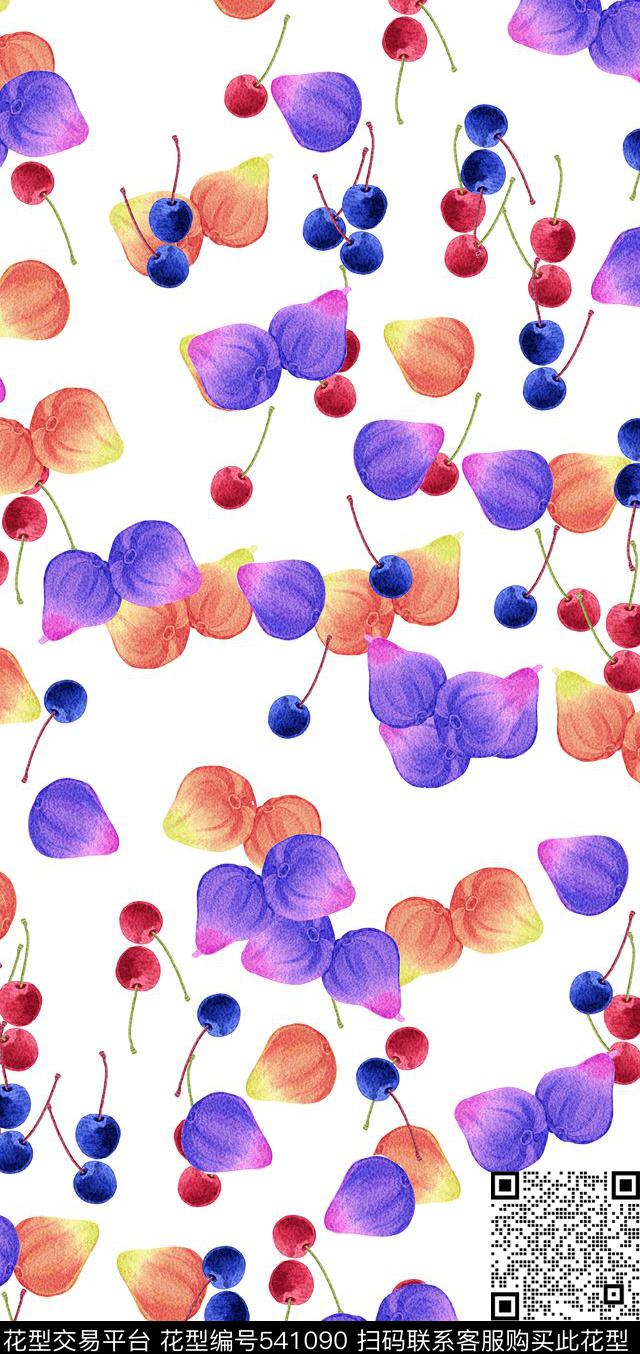 花卉数码印花华亿平台下载（图片编号: 541090） - 瓦栏（Walan）